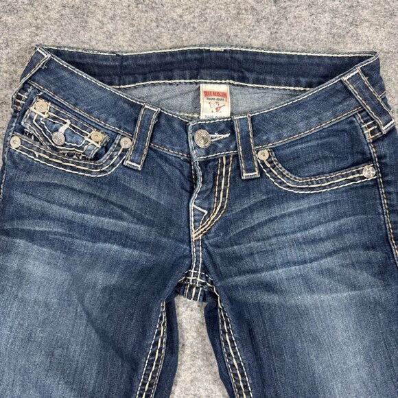 True Religion Blue Straight Leg Jeans - Picture 7 of 14